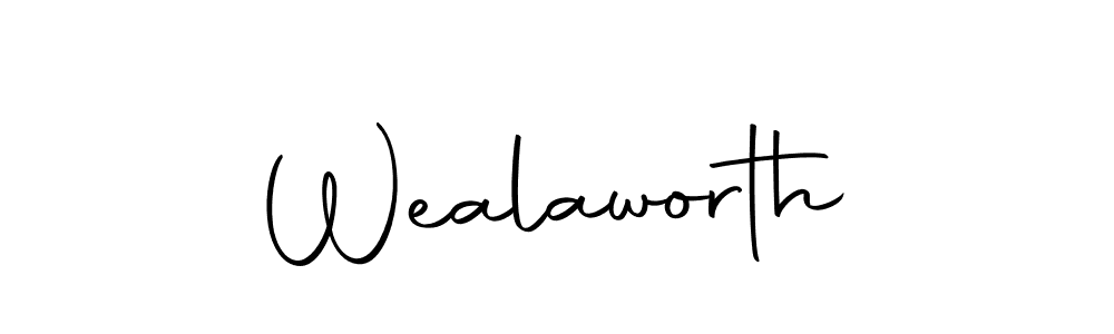 Design your own signature with our free online signature maker. With this signature software, you can create a handwritten (Autography-DOLnW) signature for name Wealaworth. Wealaworth signature style 10 images and pictures png