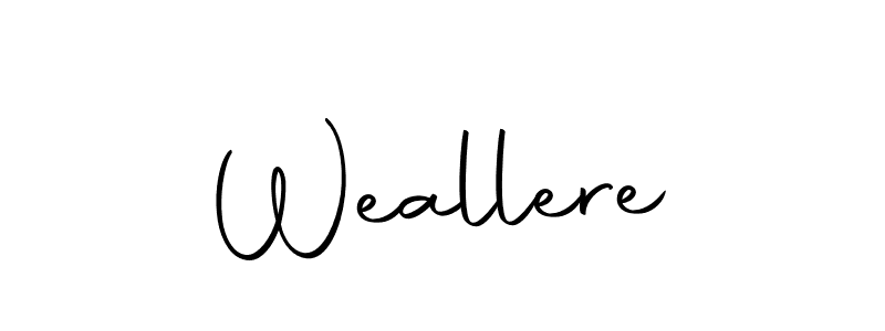 You should practise on your own different ways (Autography-DOLnW) to write your name (Weallere) in signature. don't let someone else do it for you. Weallere signature style 10 images and pictures png