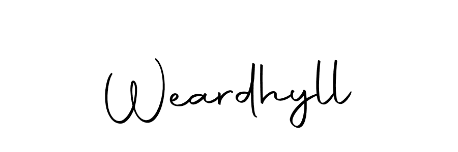 Use a signature maker to create a handwritten signature online. With this signature software, you can design (Autography-DOLnW) your own signature for name Weardhyll. Weardhyll signature style 10 images and pictures png