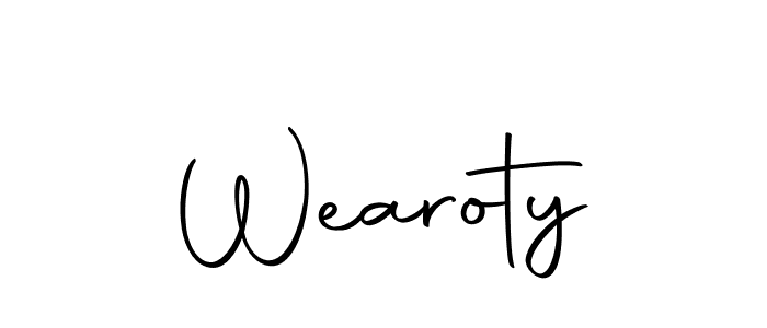 Make a beautiful signature design for name Wearoty. Use this online signature maker to create a handwritten signature for free. Wearoty signature style 10 images and pictures png