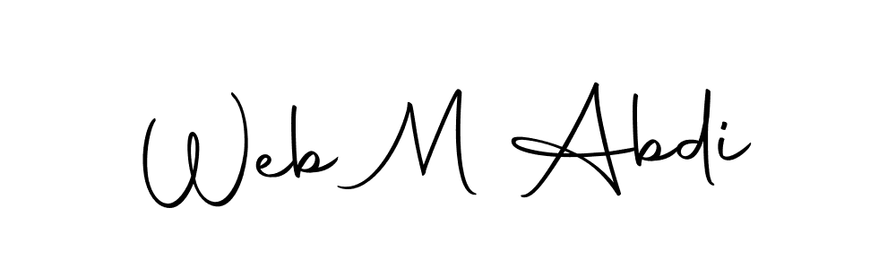 Design your own signature with our free online signature maker. With this signature software, you can create a handwritten (Autography-DOLnW) signature for name Web M Abdi. Web M Abdi signature style 10 images and pictures png