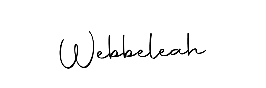 Use a signature maker to create a handwritten signature online. With this signature software, you can design (Autography-DOLnW) your own signature for name Webbeleah. Webbeleah signature style 10 images and pictures png