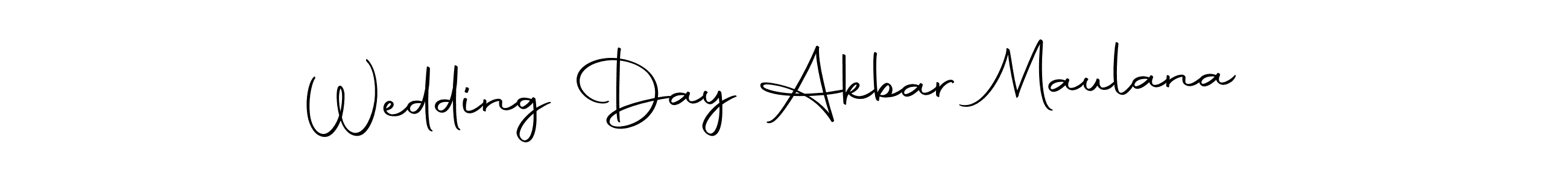 How to make Wedding Day Akbar Maulana  name signature. Use Autography-DOLnW style for creating short signs online. This is the latest handwritten sign. Wedding Day Akbar Maulana  signature style 10 images and pictures png