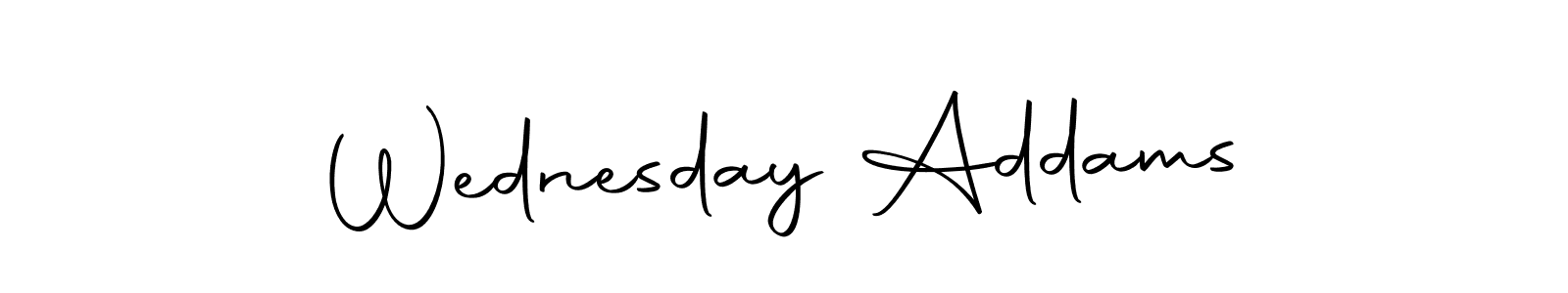 Use a signature maker to create a handwritten signature online. With this signature software, you can design (Autography-DOLnW) your own signature for name Wednesday Addams. Wednesday Addams signature style 10 images and pictures png