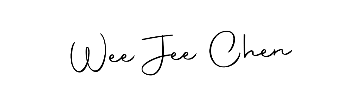 How to make Wee Jee Chen name signature. Use Autography-DOLnW style for creating short signs online. This is the latest handwritten sign. Wee Jee Chen signature style 10 images and pictures png