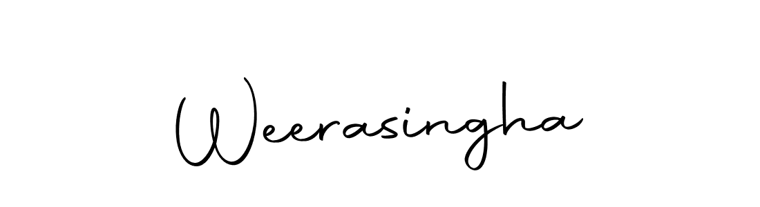 Design your own signature with our free online signature maker. With this signature software, you can create a handwritten (Autography-DOLnW) signature for name Weerasingha. Weerasingha signature style 10 images and pictures png