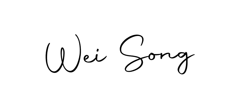 Design your own signature with our free online signature maker. With this signature software, you can create a handwritten (Autography-DOLnW) signature for name Wei Song. Wei Song signature style 10 images and pictures png