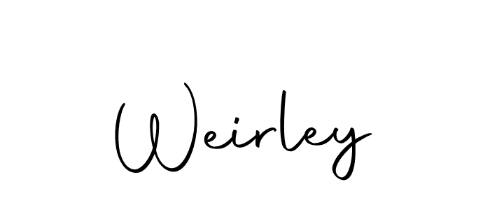 Design your own signature with our free online signature maker. With this signature software, you can create a handwritten (Autography-DOLnW) signature for name Weirley. Weirley signature style 10 images and pictures png