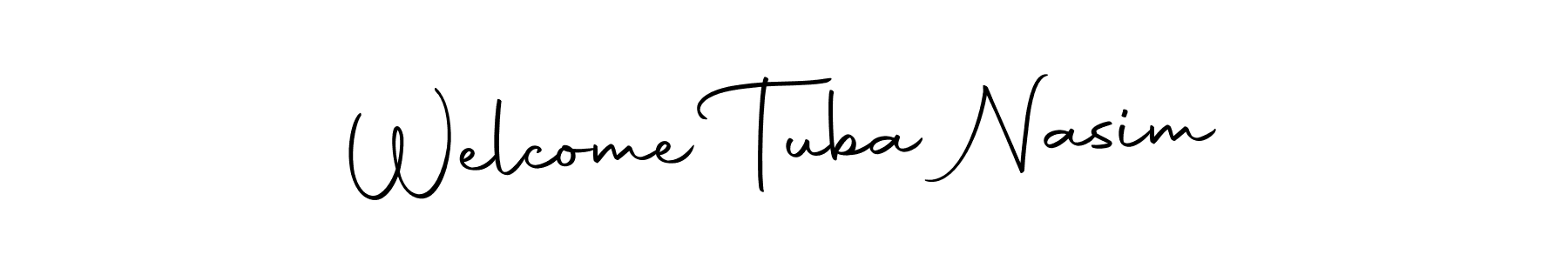 Make a beautiful signature design for name Welcome Tuba Nasim. Use this online signature maker to create a handwritten signature for free. Welcome Tuba Nasim signature style 10 images and pictures png