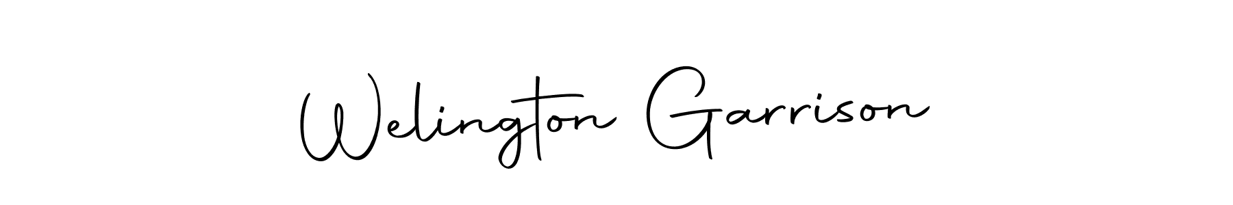 How to make Welington Garrison name signature. Use Autography-DOLnW style for creating short signs online. This is the latest handwritten sign. Welington Garrison signature style 10 images and pictures png