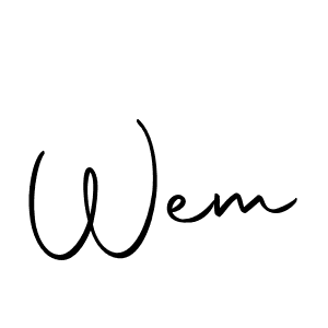 Create a beautiful signature design for name Wem. With this signature (Autography-DOLnW) fonts, you can make a handwritten signature for free. Wem signature style 10 images and pictures png