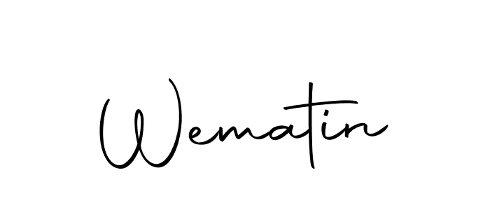 Create a beautiful signature design for name Wematin. With this signature (Autography-DOLnW) fonts, you can make a handwritten signature for free. Wematin signature style 10 images and pictures png