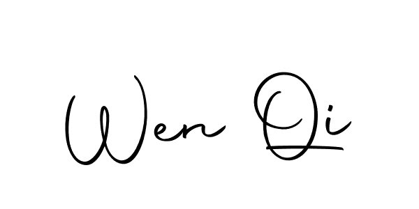 You should practise on your own different ways (Autography-DOLnW) to write your name (Wen Qi) in signature. don't let someone else do it for you. Wen Qi signature style 10 images and pictures png