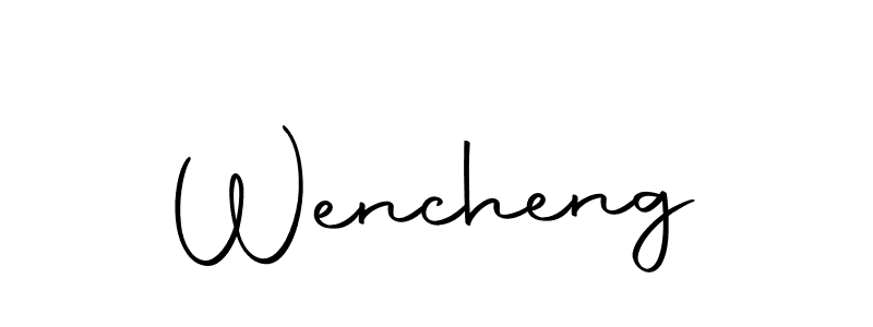 Make a beautiful signature design for name Wencheng. With this signature (Autography-DOLnW) style, you can create a handwritten signature for free. Wencheng signature style 10 images and pictures png