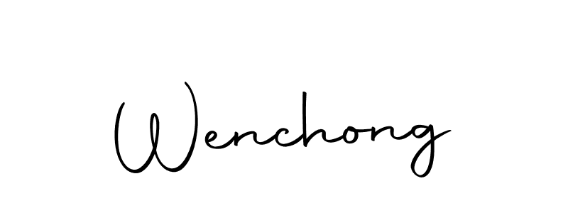 Make a beautiful signature design for name Wenchong. Use this online signature maker to create a handwritten signature for free. Wenchong signature style 10 images and pictures png