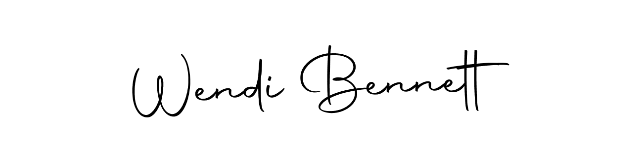 Make a beautiful signature design for name Wendi Bennett. With this signature (Autography-DOLnW) style, you can create a handwritten signature for free. Wendi Bennett signature style 10 images and pictures png