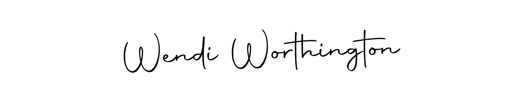 Create a beautiful signature design for name Wendi Worthington. With this signature (Autography-DOLnW) fonts, you can make a handwritten signature for free. Wendi Worthington signature style 10 images and pictures png
