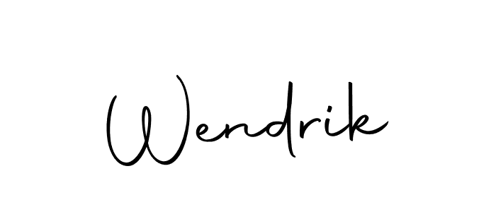 Design your own signature with our free online signature maker. With this signature software, you can create a handwritten (Autography-DOLnW) signature for name Wendrik. Wendrik signature style 10 images and pictures png