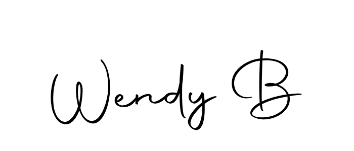 Create a beautiful signature design for name Wendy B. With this signature (Autography-DOLnW) fonts, you can make a handwritten signature for free. Wendy B signature style 10 images and pictures png