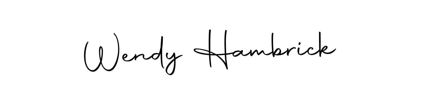 Make a beautiful signature design for name Wendy Hambrick. With this signature (Autography-DOLnW) style, you can create a handwritten signature for free. Wendy Hambrick signature style 10 images and pictures png