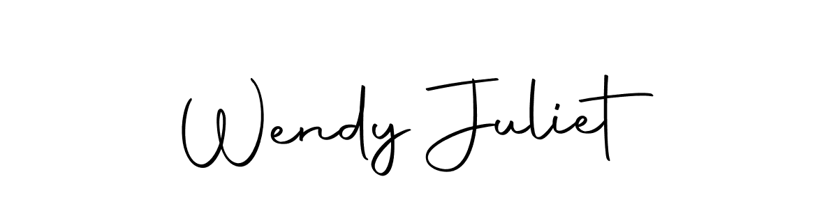 Make a beautiful signature design for name Wendy Juliet. With this signature (Autography-DOLnW) style, you can create a handwritten signature for free. Wendy Juliet signature style 10 images and pictures png