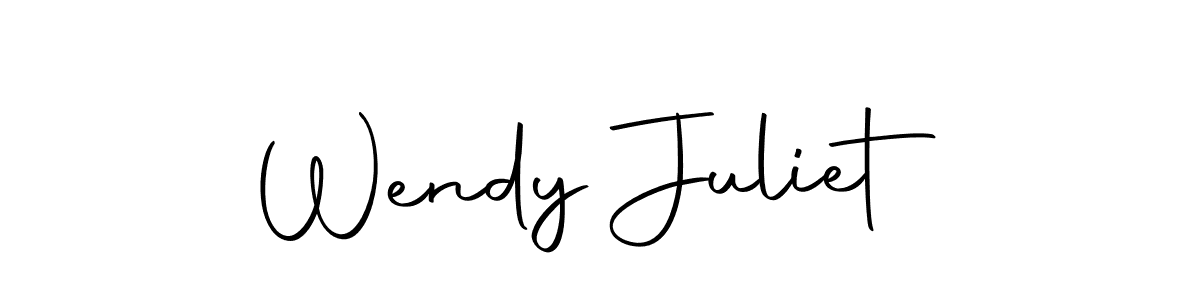 Once you've used our free online signature maker to create your best signature Autography-DOLnW style, it's time to enjoy all of the benefits that Wendy Juliet name signing documents. Wendy Juliet signature style 10 images and pictures png
