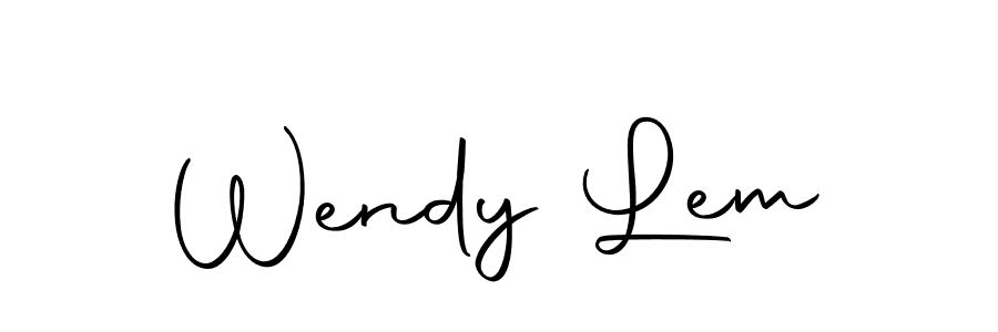 Wendy Lem stylish signature style. Best Handwritten Sign (Autography-DOLnW) for my name. Handwritten Signature Collection Ideas for my name Wendy Lem. Wendy Lem signature style 10 images and pictures png
