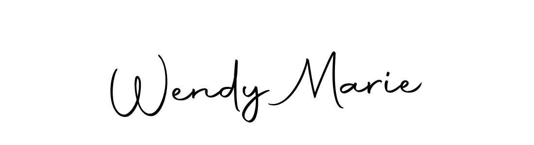 Wendy Marie stylish signature style. Best Handwritten Sign (Autography-DOLnW) for my name. Handwritten Signature Collection Ideas for my name Wendy Marie. Wendy Marie signature style 10 images and pictures png