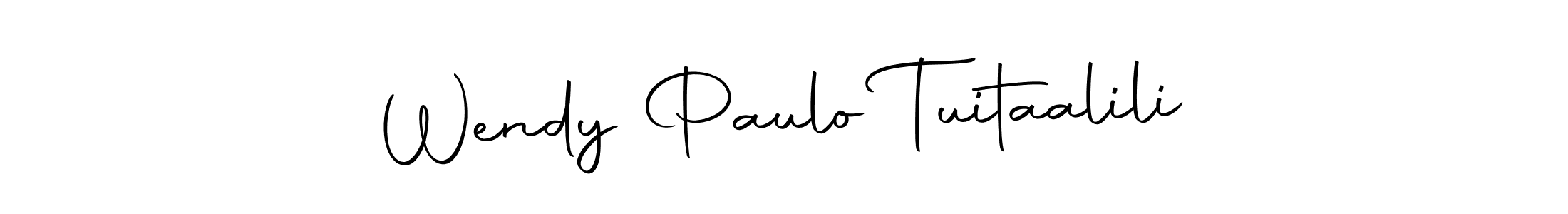 Make a short Wendy Paulo Tuitaalili signature style. Manage your documents anywhere anytime using Autography-DOLnW. Create and add eSignatures, submit forms, share and send files easily. Wendy Paulo Tuitaalili signature style 10 images and pictures png