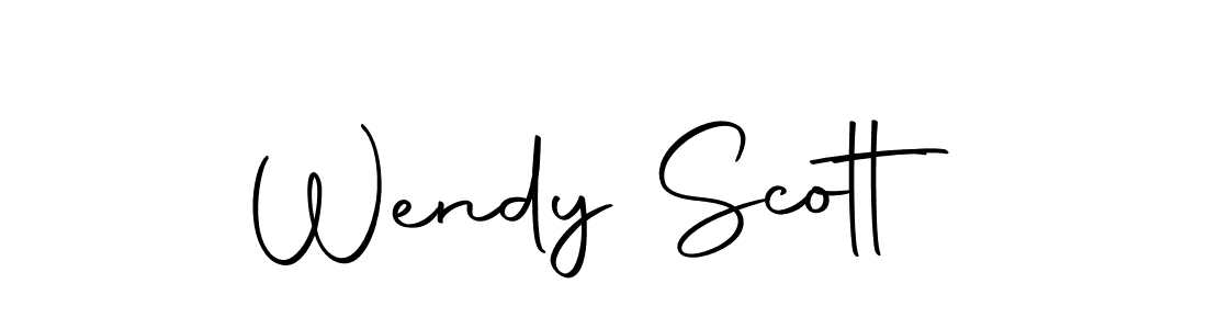Create a beautiful signature design for name Wendy Scott. With this signature (Autography-DOLnW) fonts, you can make a handwritten signature for free. Wendy Scott signature style 10 images and pictures png