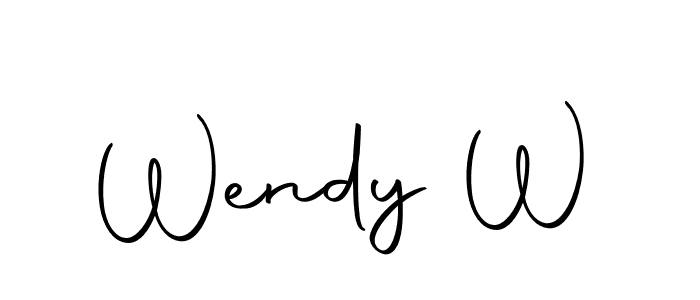 Design your own signature with our free online signature maker. With this signature software, you can create a handwritten (Autography-DOLnW) signature for name Wendy W. Wendy W signature style 10 images and pictures png