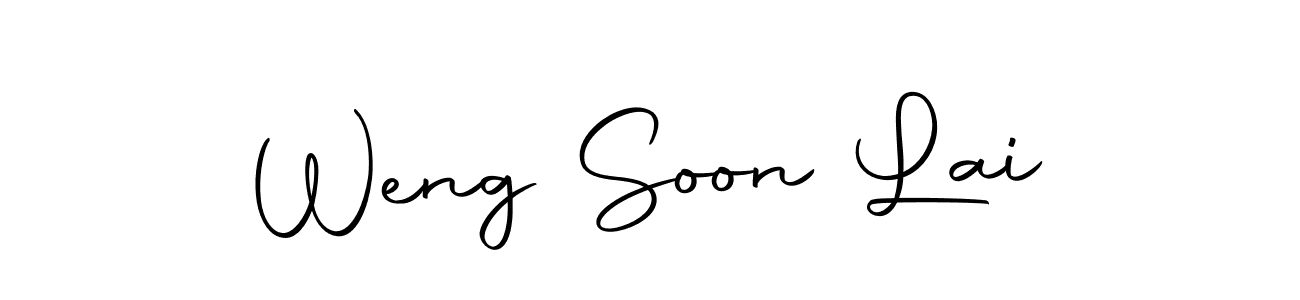 You should practise on your own different ways (Autography-DOLnW) to write your name (Weng Soon Lai) in signature. don't let someone else do it for you. Weng Soon Lai signature style 10 images and pictures png