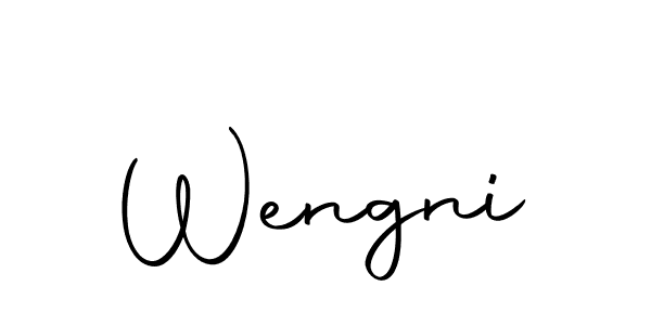 Make a beautiful signature design for name Wengni. Use this online signature maker to create a handwritten signature for free. Wengni signature style 10 images and pictures png