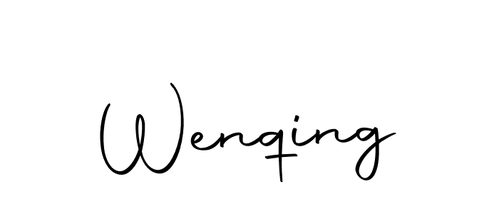 You should practise on your own different ways (Autography-DOLnW) to write your name (Wenqing) in signature. don't let someone else do it for you. Wenqing signature style 10 images and pictures png