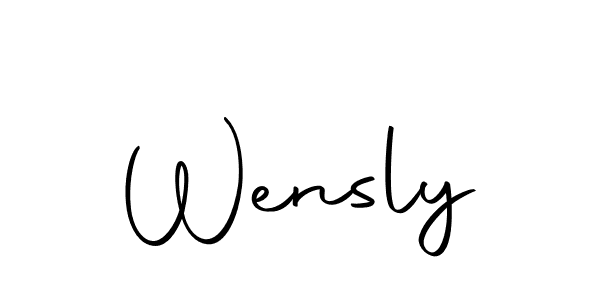 How to make Wensly name signature. Use Autography-DOLnW style for creating short signs online. This is the latest handwritten sign. Wensly signature style 10 images and pictures png