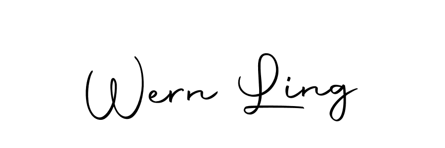 Here are the top 10 professional signature styles for the name Wern Ling. These are the best autograph styles you can use for your name. Wern Ling signature style 10 images and pictures png