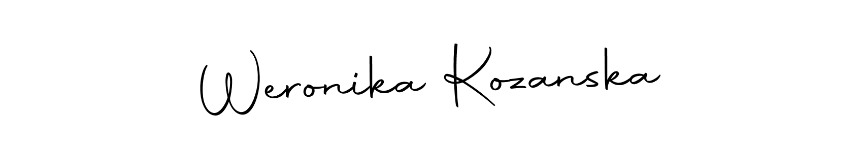 Weronika Kozanska stylish signature style. Best Handwritten Sign (Autography-DOLnW) for my name. Handwritten Signature Collection Ideas for my name Weronika Kozanska. Weronika Kozanska signature style 10 images and pictures png