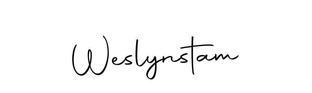 Use a signature maker to create a handwritten signature online. With this signature software, you can design (Autography-DOLnW) your own signature for name Weslynstam. Weslynstam signature style 10 images and pictures png