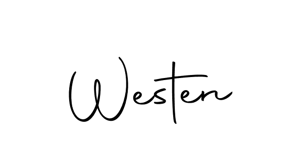 You should practise on your own different ways (Autography-DOLnW) to write your name (Westen) in signature. don't let someone else do it for you. Westen signature style 10 images and pictures png