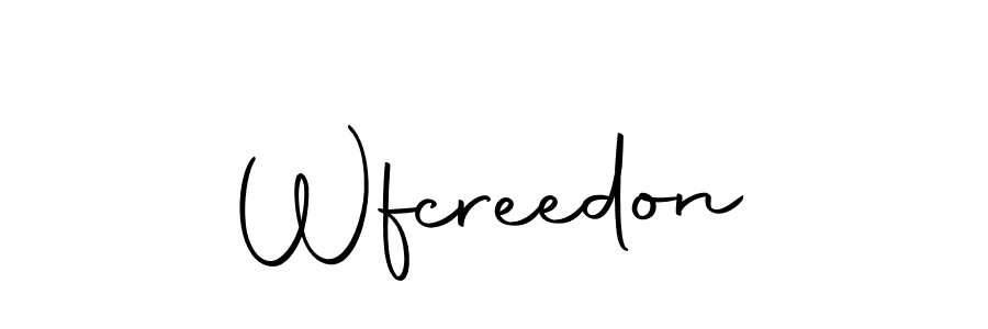 Use a signature maker to create a handwritten signature online. With this signature software, you can design (Autography-DOLnW) your own signature for name Wfcreedon. Wfcreedon signature style 10 images and pictures png