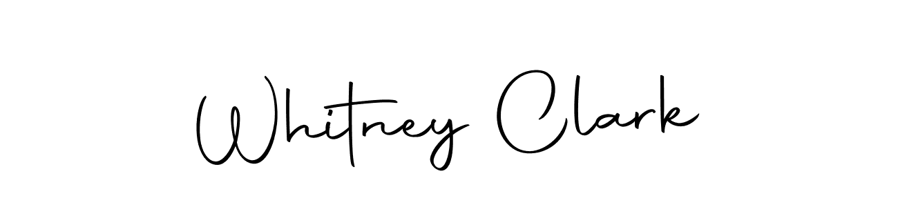 Make a beautiful signature design for name Whitney Clark. With this signature (Autography-DOLnW) style, you can create a handwritten signature for free. Whitney Clark signature style 10 images and pictures png