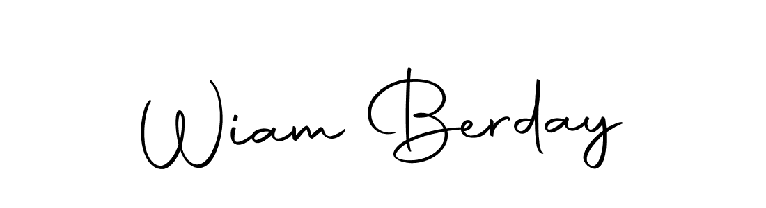 Make a beautiful signature design for name Wiam Berday. With this signature (Autography-DOLnW) style, you can create a handwritten signature for free. Wiam Berday signature style 10 images and pictures png