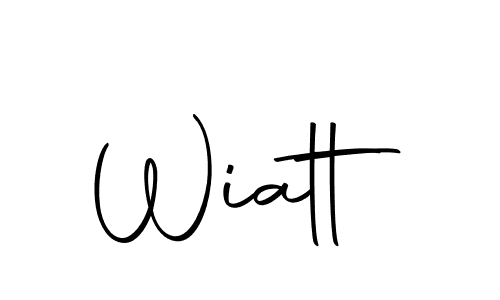 You should practise on your own different ways (Autography-DOLnW) to write your name (Wiatt) in signature. don't let someone else do it for you. Wiatt signature style 10 images and pictures png