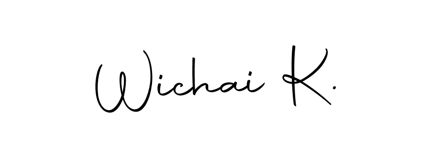 Use a signature maker to create a handwritten signature online. With this signature software, you can design (Autography-DOLnW) your own signature for name Wichai K.. Wichai K. signature style 10 images and pictures png