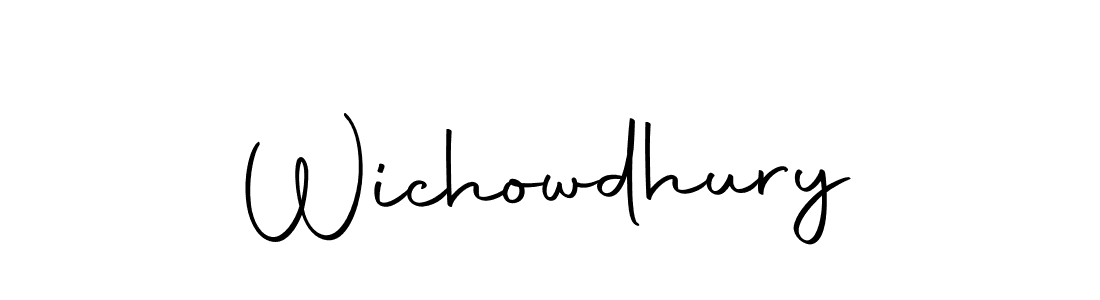 How to make Wichowdhury name signature. Use Autography-DOLnW style for creating short signs online. This is the latest handwritten sign. Wichowdhury signature style 10 images and pictures png