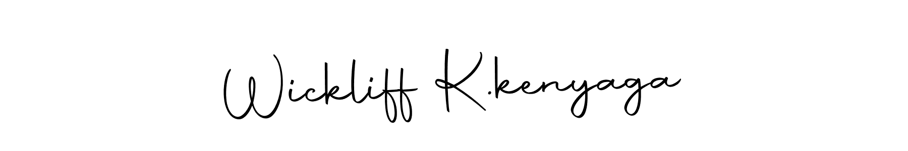 Use a signature maker to create a handwritten signature online. With this signature software, you can design (Autography-DOLnW) your own signature for name Wickliff K.kenyaga. Wickliff K.kenyaga signature style 10 images and pictures png