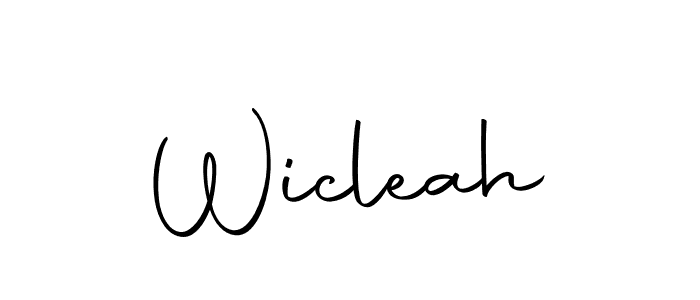 How to make Wicleah signature? Autography-DOLnW is a professional autograph style. Create handwritten signature for Wicleah name. Wicleah signature style 10 images and pictures png