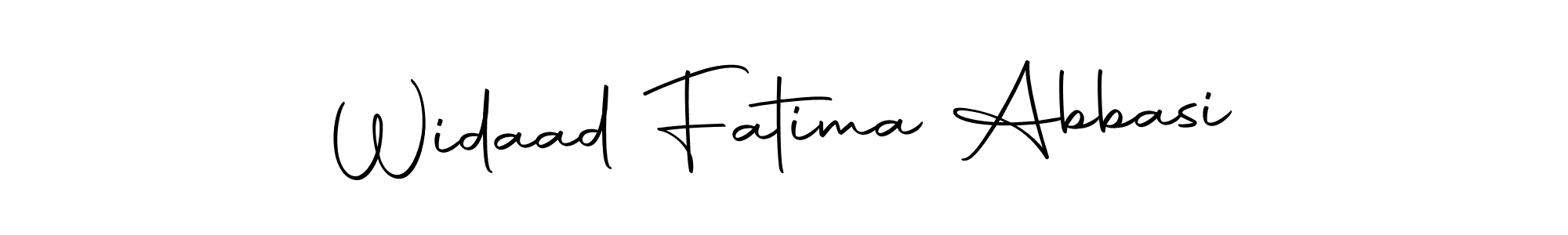 Create a beautiful signature design for name Widaad Fatima Abbasi. With this signature (Autography-DOLnW) fonts, you can make a handwritten signature for free. Widaad Fatima Abbasi signature style 10 images and pictures png