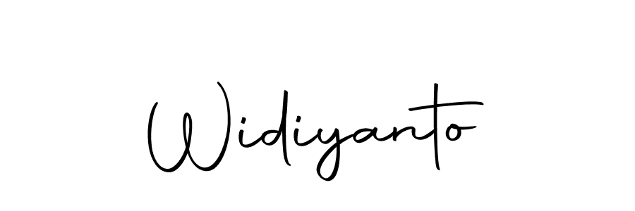 Design your own signature with our free online signature maker. With this signature software, you can create a handwritten (Autography-DOLnW) signature for name Widiyanto. Widiyanto signature style 10 images and pictures png