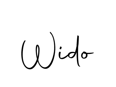 Design your own signature with our free online signature maker. With this signature software, you can create a handwritten (Autography-DOLnW) signature for name Wido. Wido signature style 10 images and pictures png